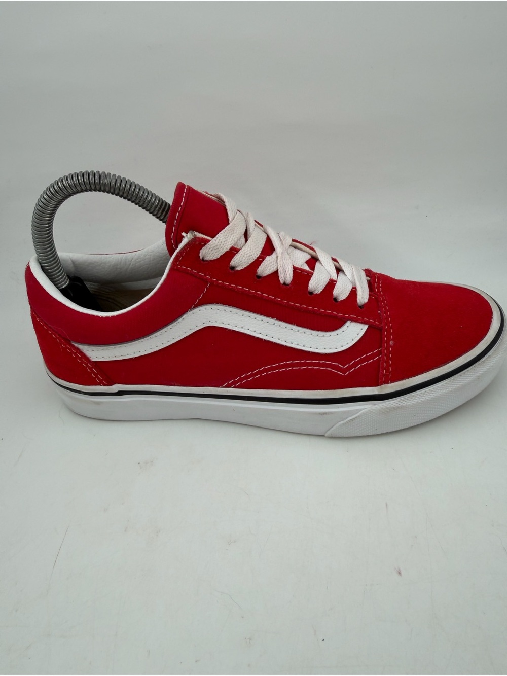 Vans Women’s Old Skool - SZ 6.5- Racing Red True White Skate Shoes Sneakers